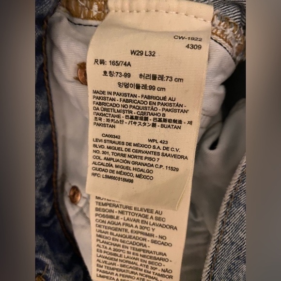 LEVI’s big E 501 button fly 100 % cotton jeans 29x32 - Picture 4 of 7